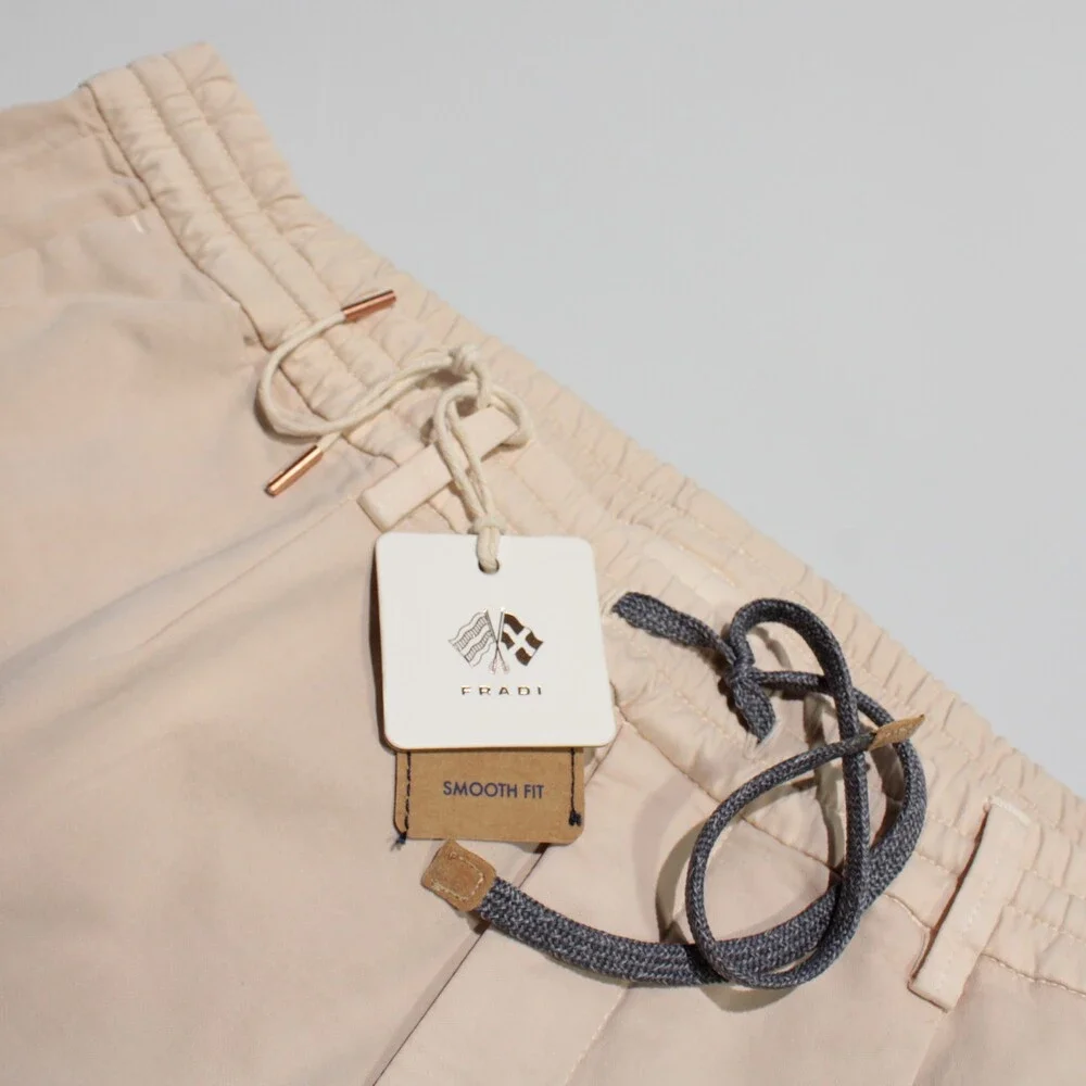 Fradi NWT Casual Pleated Jogger Pants Size 38 US in Beige Cotton Blend